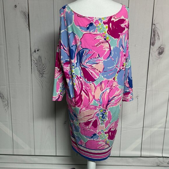 Lilly Pulitzer Lilla Dress Shift Pink Jam Out Engineered, Size L, EUC! - Picture 2 of 11